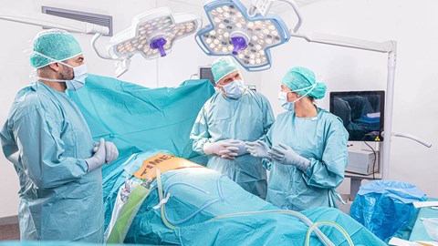 laparoscopic drapes used on patient