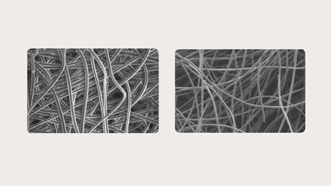 Exufiber vs Aquacel fiber dressings under a microscope