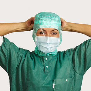 surgical face masks with ties pattern